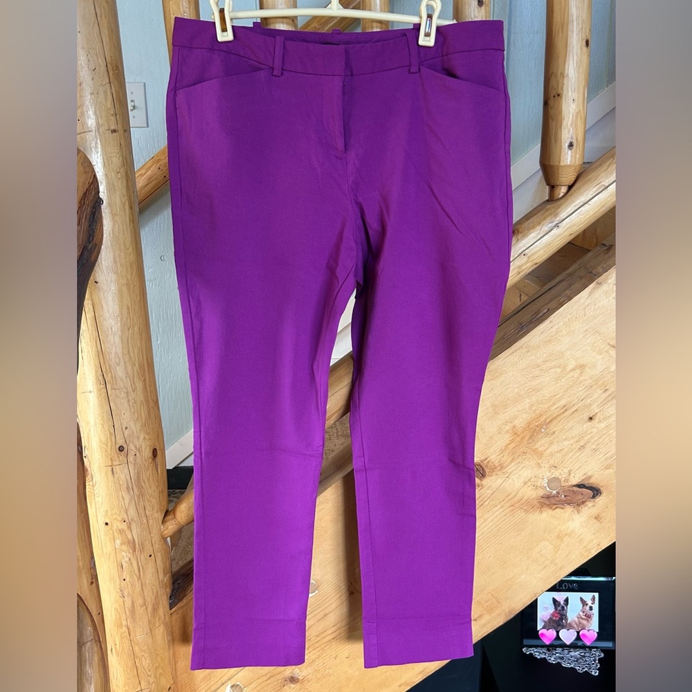 Worthington Fuchsia Slim Fit Pants - Rayon